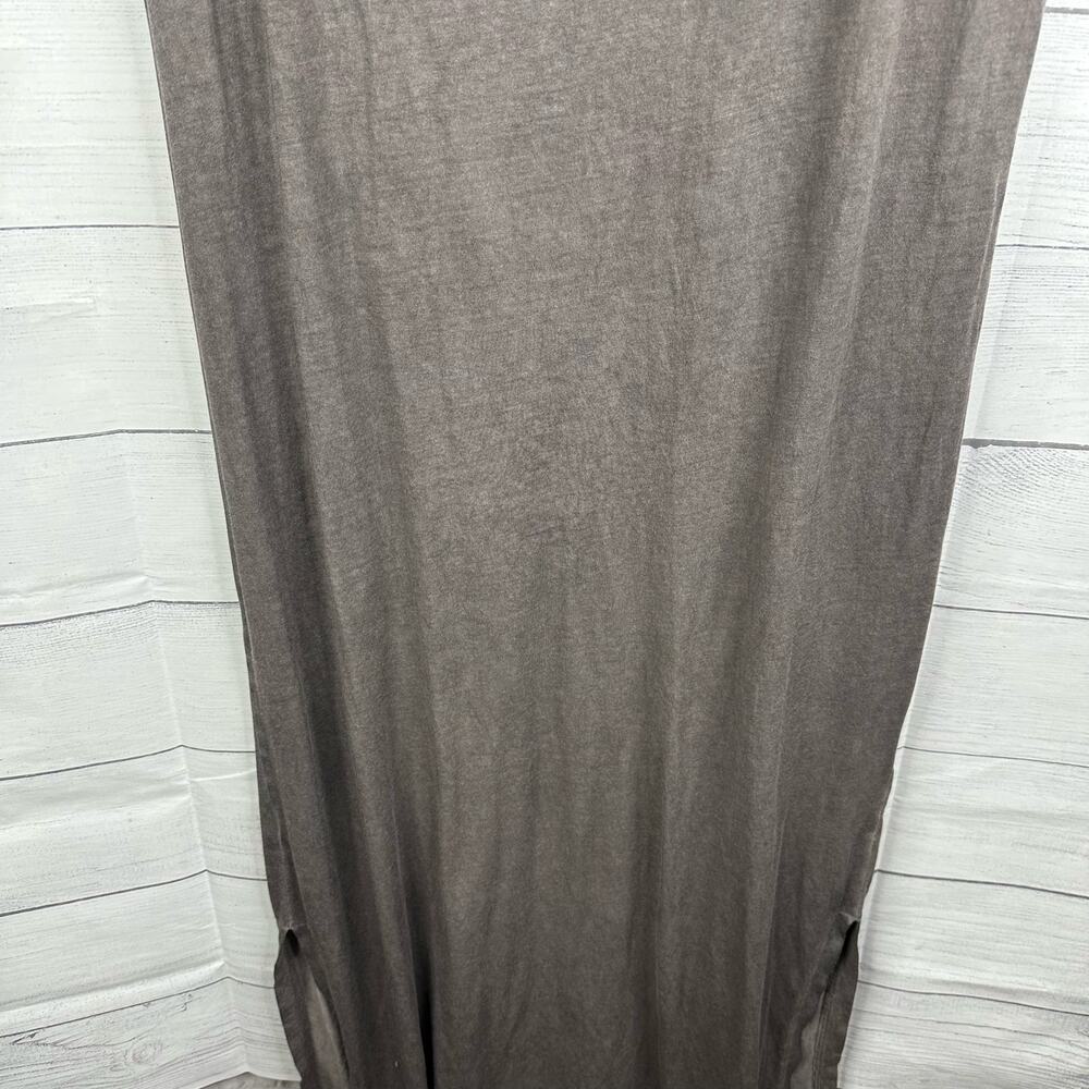 Cloth & Stone Womens size Large Cold Shoulder Midi Dress Gray Beachy Coastal - Picture 5 of 9